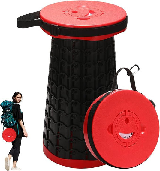 18-inch Heavy Duty Collapsible Stool - 800 lbs Capacity, 2.6 lbs Lightweight Portable Folding Stool for Camping, Travel, Music Festivals and Other Outdoor Events