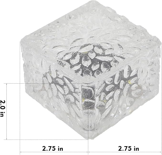 Solar Brick Lights Outdoor Waterproof Patio Brick Lights Garden Decor for Outside 6 Packs for Patio,Yard,Walkway,Pathway Decor