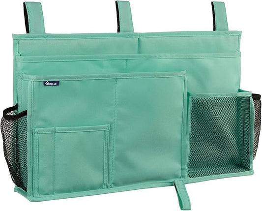 Surblue Caddy Hanging Organizer Bedside Storage Bag for Bunk and Hospital Beds, Green, L