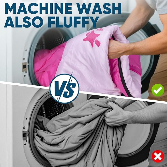 PTEROMY Sleeping Bags for Adults, Lightweight Water Resistant Backpacking Camping Sleeping Bag for Warm Cold Weather, Camping Essentials for Hiking Outdoor Travel