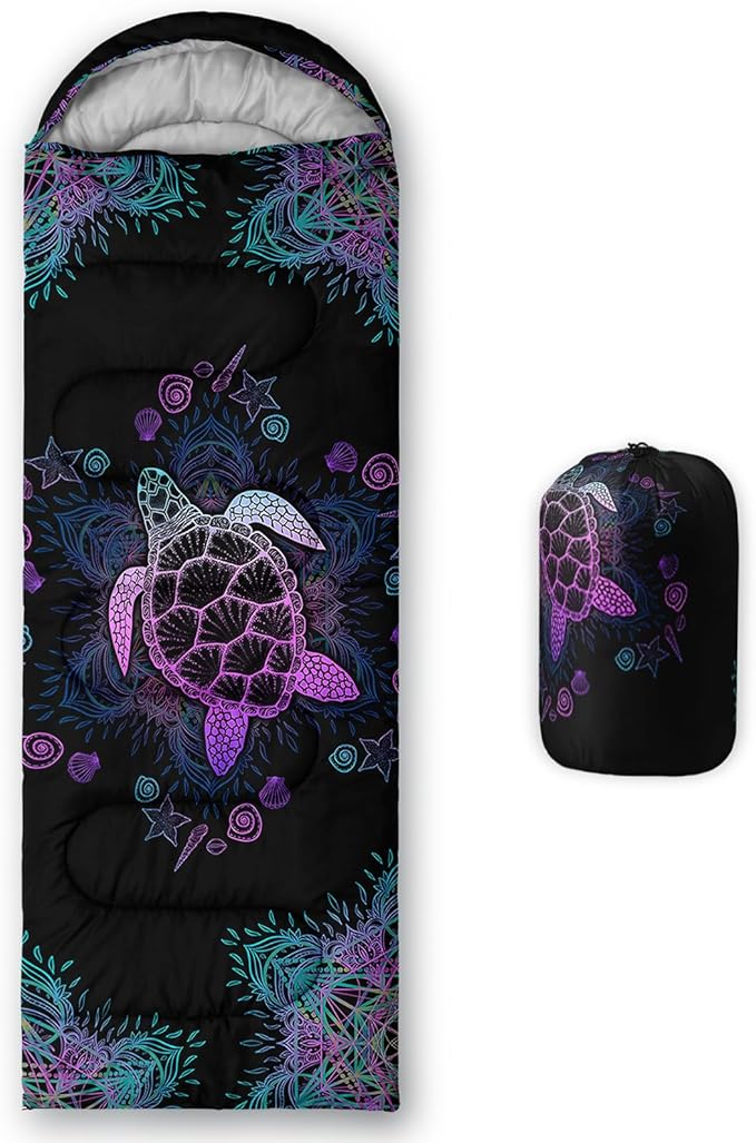 QOOMO Camping Sleeping Bags,3 Season Warm & Cool Weather,Lightweight,Waterproof Sleeping Bags for Adults & Kids,Traveling,and Outdoors,Camping Gear Equipment