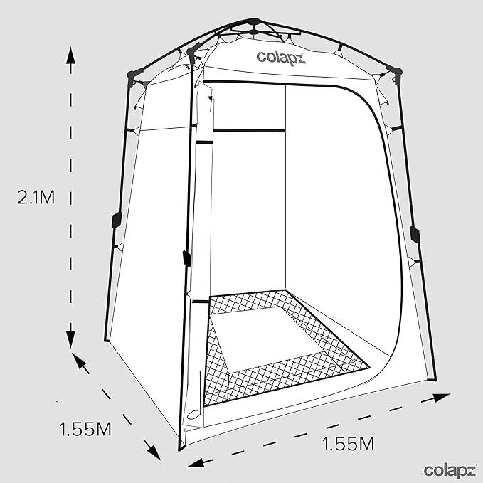 Colapz Camping Shower Tent and Pop Up Toilet Tents - Provides Additional Storage and Privacy as a Portable Shelter and Outdoor Changing Room