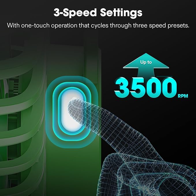 VIVOSUN AeroWave D4, 4” Grow Tent Clip Fan with Magnetic Hook, 3-Speed Strong & Quiet Airflow, Adjustable Airflow Angle for Hydroponics, Circulation & Cooling, Green, 1-Pack