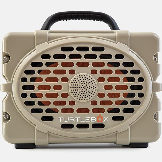 Turtlebox Original Gen 3: Portable Outdoor Bluetooth Speaker – Ultra-Loud (120dB), Waterproof (IP67), Rugged, Impact-Resistant, 3-Day Battery | Party Mode: Unlimited Pairing for Stereo Sound, Tan
