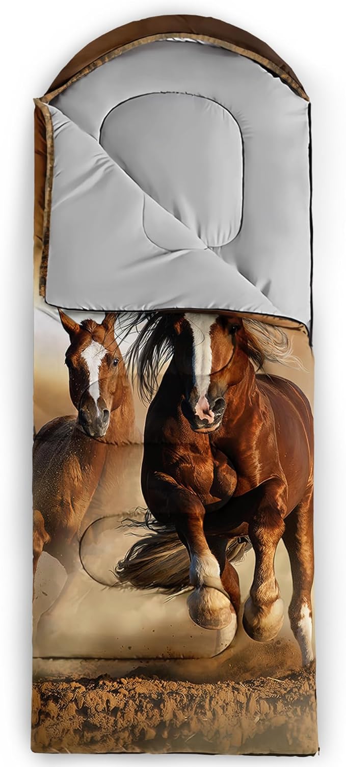 QOOMO Camping Sleeping Bags,3 Season Warm & Cool Weather,Lightweight,Waterproof Sleeping Bags for Adults & Kids,Traveling,and Outdoors,Camping Gear Equipment