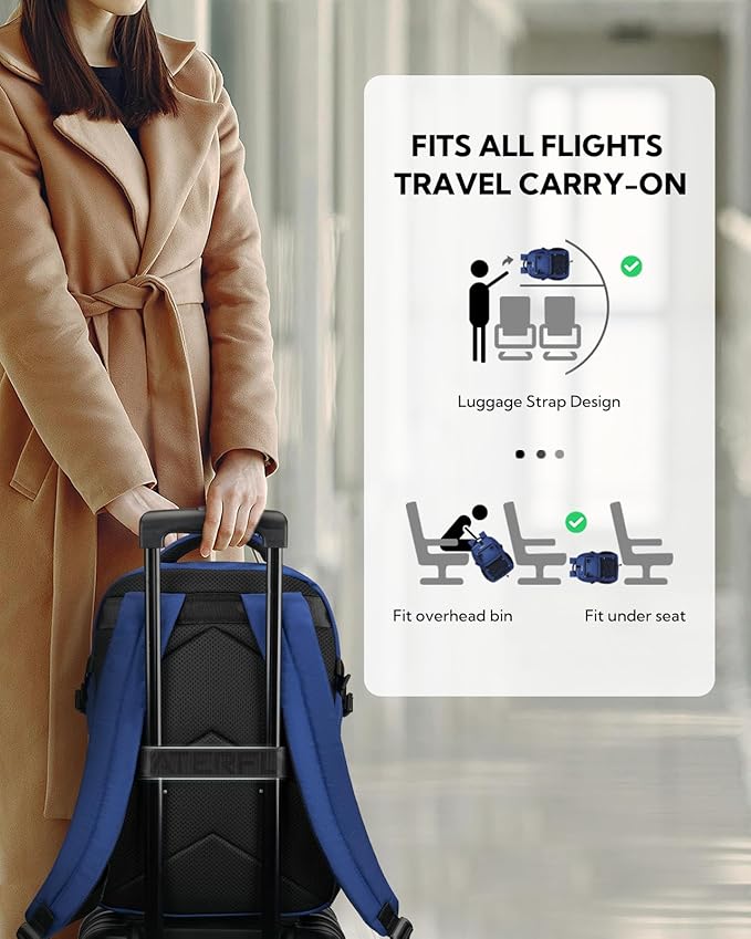 WATERFLY Travel Hiking Casual Backpack: 22L Lightweight Everyday Outdoor City Daypack College Bookbag for Woman Man