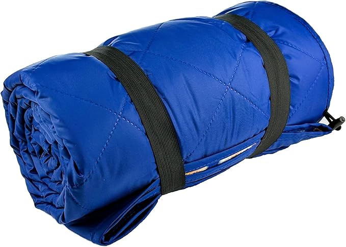 DOWN UNDER OUTDOORS Large Waterproof Windproof Extra Thick 350 GSM Quilted Fleece, or Sherpa Stadium Blanket