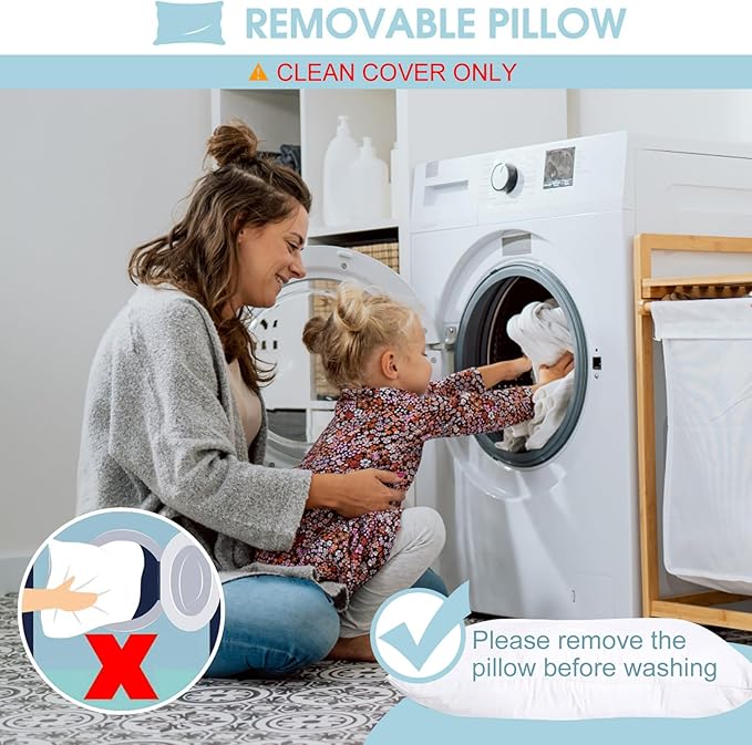 Extra Large Toddler Nap mat by Cokouchyi, Toddler Sleeping Bag with Removable Pillow, Measures 53 x 21 x 1.5 Inches, Sleeping Mat, Ideal for Daycare and Preschool Kindergarten