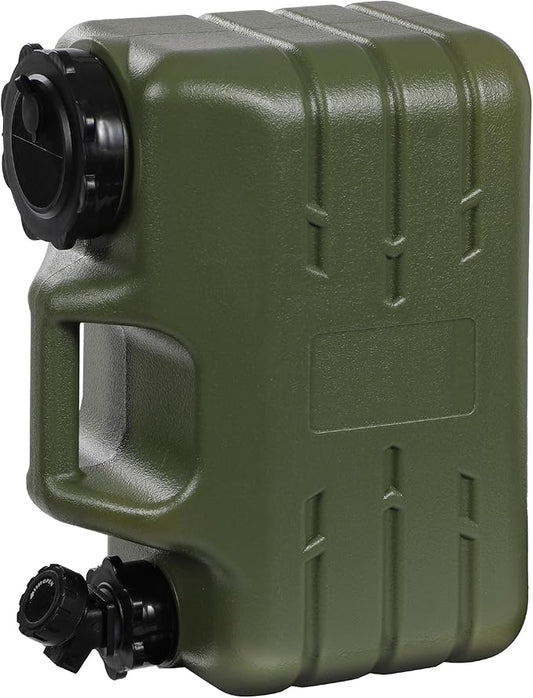 RedSwing 3 Gallon/11L Thickened Portable Water Container with Spigot, Water Storage Carrier for Camping Outdoor Hiking, BPA Free,Green