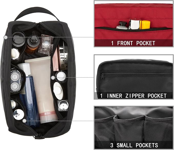 Vorspack Travel Toiletry Bag for Men - Hanging Toiletries Bag Water Resistant Dopp Kit Travel Bag for Toiletries Accessories