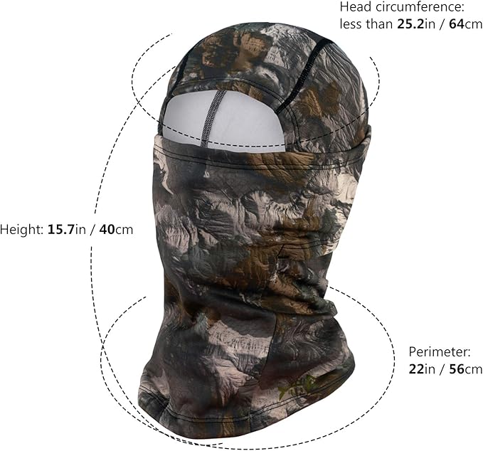 BASSDASH Winter Balaclava Fleece Ski Mask Ninja Hood Neck Warmer Fishing Hunting
