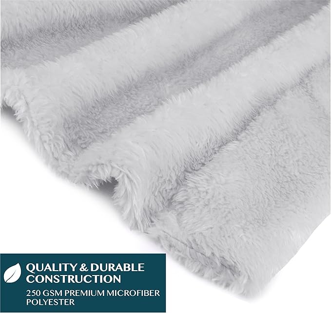 PAVILIA Angel Wrap Hooded Blanket Poncho, Wearable Blanket Throw Wrap Poncho for Women Adult, Cozy Fluffy Sherpa Fleece Shawl Cape with Hood pockets, Warm Gift for Mom Wife, Light Gray