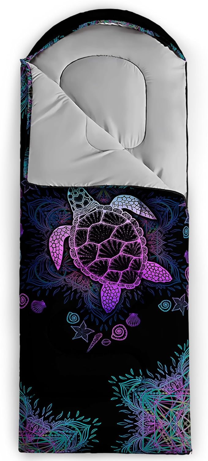 QOOMO Camping Sleeping Bags,3 Season Warm & Cool Weather,Lightweight,Waterproof Sleeping Bags for Adults & Kids,Traveling,and Outdoors,Camping Gear Equipment