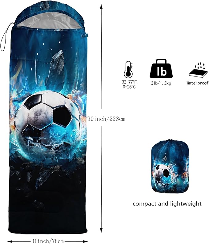 Sea Turtle Sleeping Bag for Kids Boys Girls,Ocean Themed Camping Gear,Waterproof Compact Sleeping Bag for Camping Backpacking Outdoor Hiking.