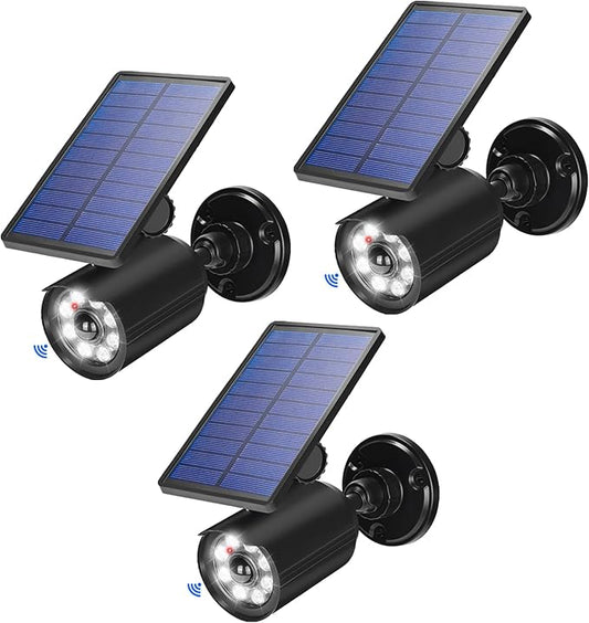 Solar Motion Lights Outdoor 2000LM Security Flood Lights IP67 Waterproof Spot Lights for Yard Porch Garage 3 Pack