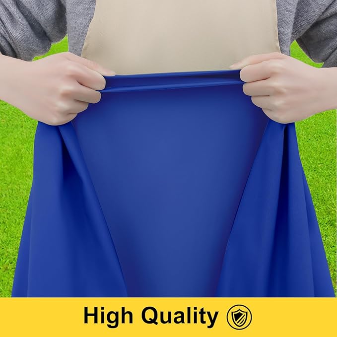 Smiry Picnic Table Cover with Bench Covers, Waterproof Elastic Fitted Polyester Tablecloths for 8 Ft Rectangle Tables, Washable Windproof Tablecloth for Camping, RV & Outdoor (Blue, 30x96 Inches)