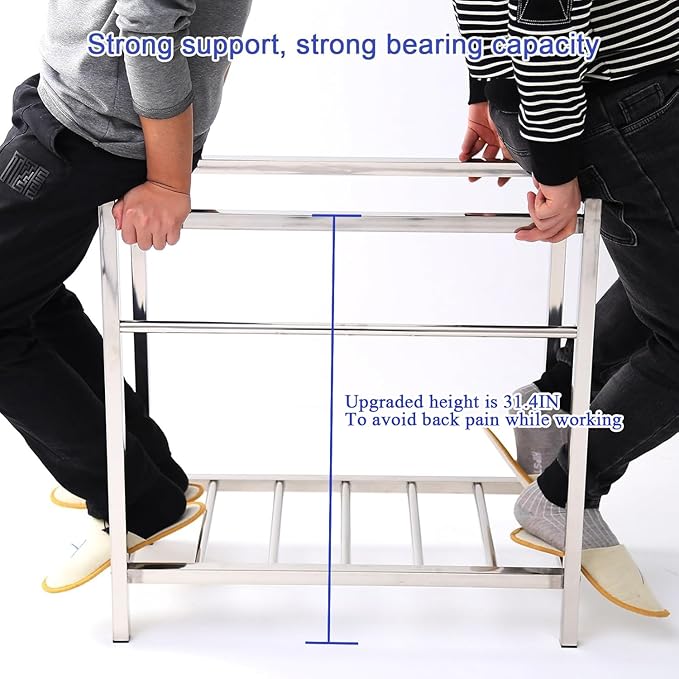 Outdoor Utility Sink,Free Standing Stainless Steel Laundry Tub, Single Bowl Portable Washing Hand Basin Station,fish Cleaning Table&Storage Shelves for Garage, Restaurant, Kitchen,Camping, Backyard