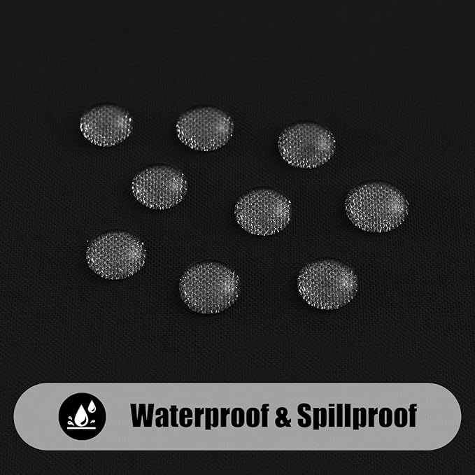 Smiry 2 Pack Rectangle Picnic Table Cloth, Waterproof Elastic Fitted Tablecloths, Washable Polyester Rectangular Patio Table Cover for Camping, Indoor and Outdoor (Black, 30"x48")