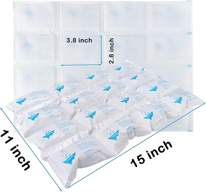 Dry Ice Packs for Shipping Frozen Food, Reusable Cold Ice Sheets for Coolers, Lunch Bag, Flexible Long-Lasting Ice Blanket Sheets for Shipping