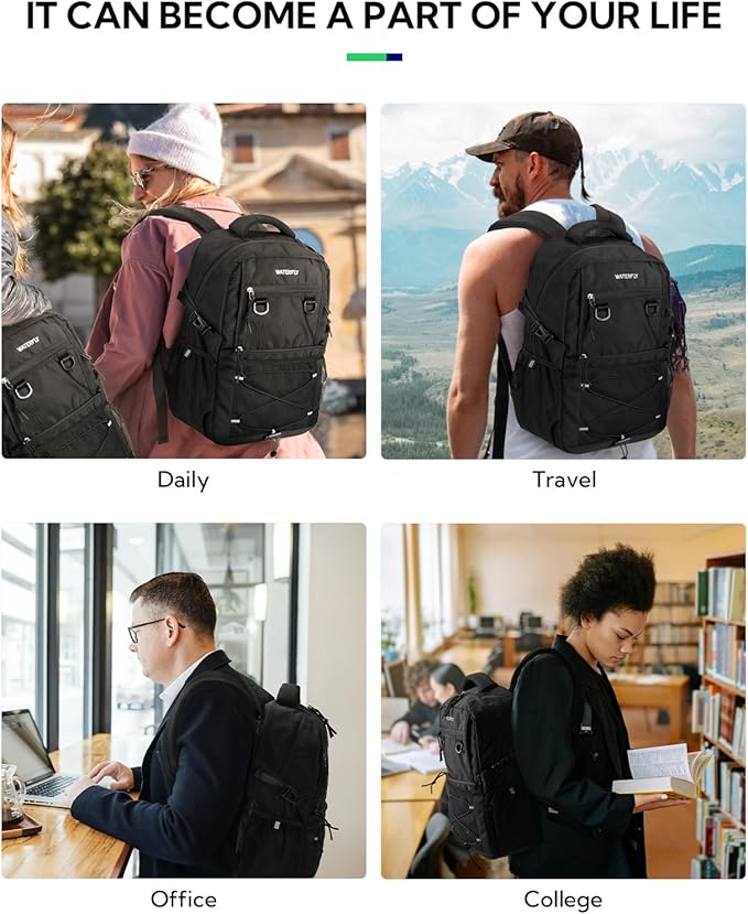 WATERFLY Travel Hiking Casual Backpack: 22L Lightweight Everyday Outdoor City Daypack College Bookbag for Woman Man