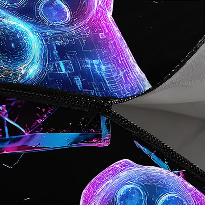 AILONEN Blue Glowing Basketball Sleeping Bag for Kids Boys,Warm and Cool Weather,Lightweight,Waterproof Backpacking,City Theme Ball Sports Sleeping Bag for Camping