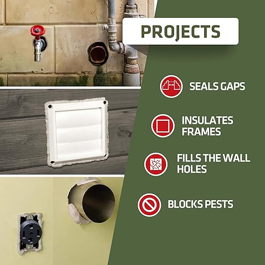 Kraken Bond Expanding Spray Foam Sealant - (1x24oz) Polyurethane Foam Sealant for Gaps & Cracks with, Paintable Foam Filler for Wall Holes, Gun Use | Gun&Cleaner NOT Included - Pestblock -1 Pack