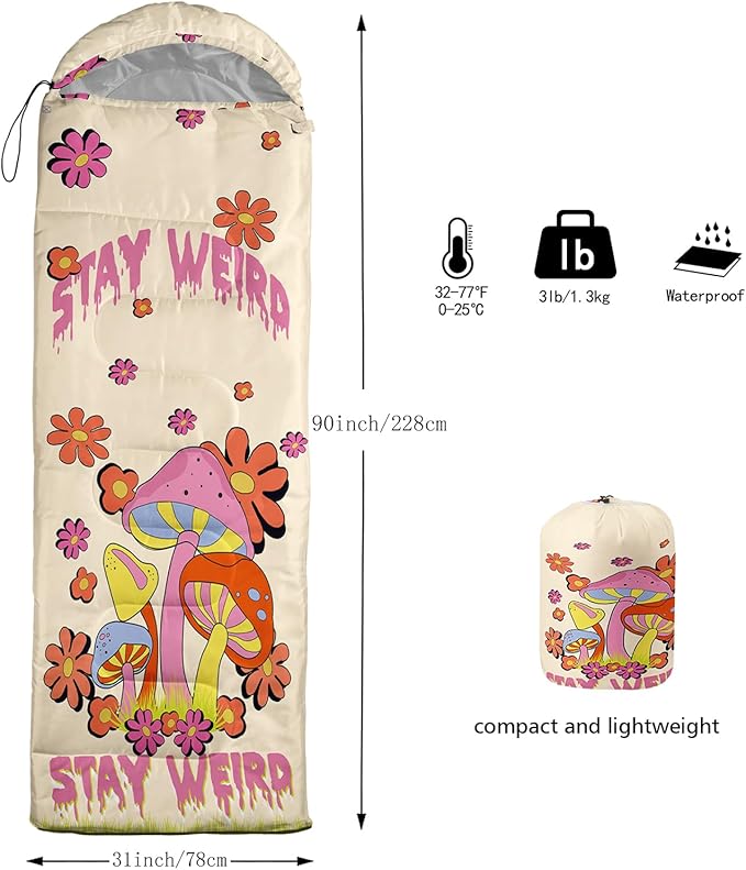 Axolotl Unicorn Sleeping Bag for Kids Boys Girls–Lightweight Warm Cold Weather Sleeping Bags,Waterproof Portable Sleeping Bag with Compression Sack for Camping Backpacking Outdoor Indoor