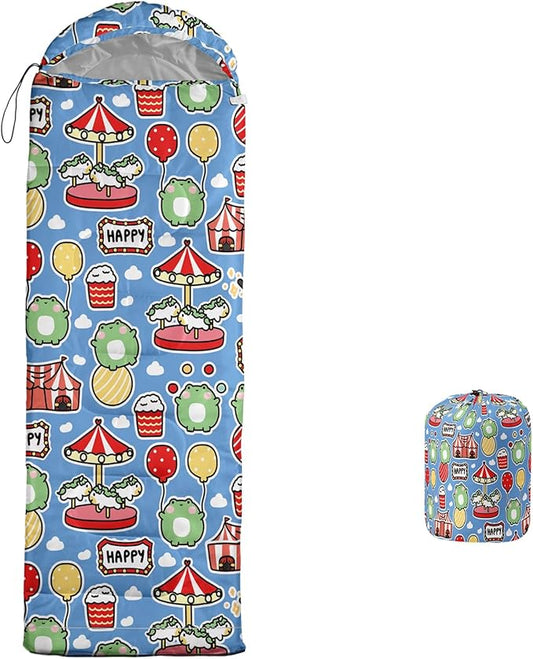Print sleeping bag,sleeping bags,Outdoor Camping Sleeping Bag，Suitable For Children Boys And Girls Portable,Waterproof,Compact And Lightweight,Great For Outdoor Camping,Backpacking And Hiking