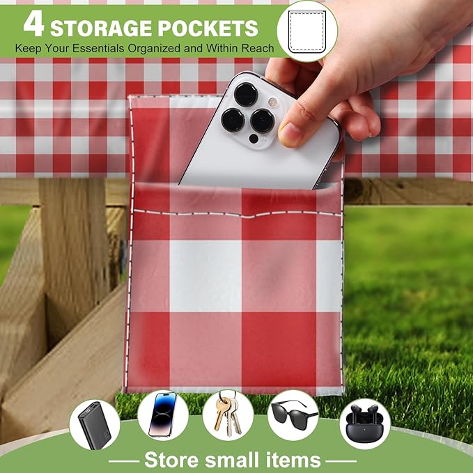 Picnic Table Cover with Bench Covers Vinyl Elastic Edges Fitted Rectangle Seat Tables Waterproof 3-Piece72X30in Set Outdoor Rectangular Folding Backing Tablecloth for Camping Over SizeTie-Dye 99