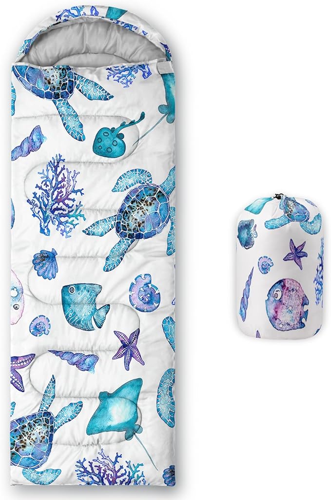 QOOMO Camping Sleeping Bags,3 Season Warm & Cool Weather,Lightweight,Waterproof Sleeping Bags for Adults & Kids,Traveling,and Outdoors,Camping Gear Equipment