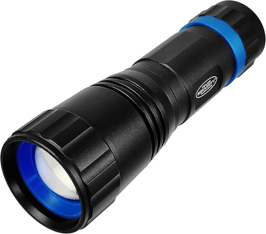 Police Security Scope Ultra-Bright 750 Lumen Flashlight, Compact, Heavy Duty, 3 Modes, Slide Focus, 4 AAA Batteries, Perfect for DIY to Camping to Trade Professional Needs