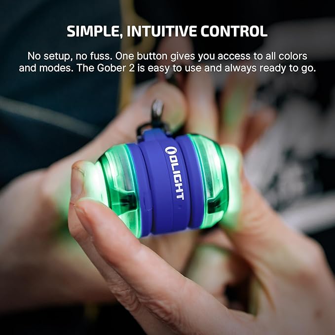 OLIGHT Gober 2 Safety Light, High Visibility Beacon LED with 6 Color Settings and 4 Lighting Modes, USB-C Rechargeable Flashing Warning with Clip for Running, Cycling, Camping, Dog Walking(Blue)