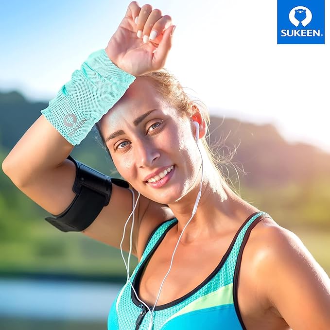 Sukeen 10 Pack Cooling Towels (40"x12") for Sweat, Quick-Drying Neck Cooling Wraps, Soft Breathable Cooling Towels for Neck and Face, Chilly SportsTowel for Yoga, Sport, Running, Workout