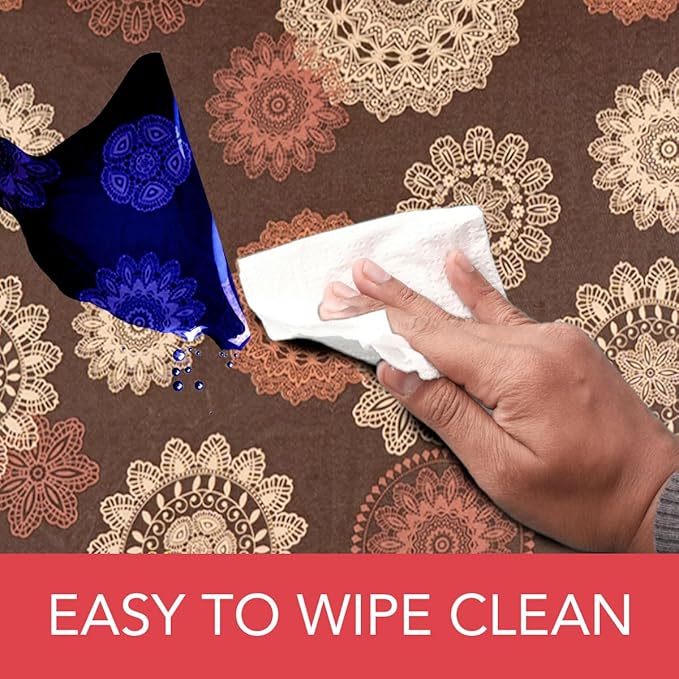 LAMINET Elastic Fitted Table Cover - Medallion - Small Round - Fits Tables up to 44 Diameter