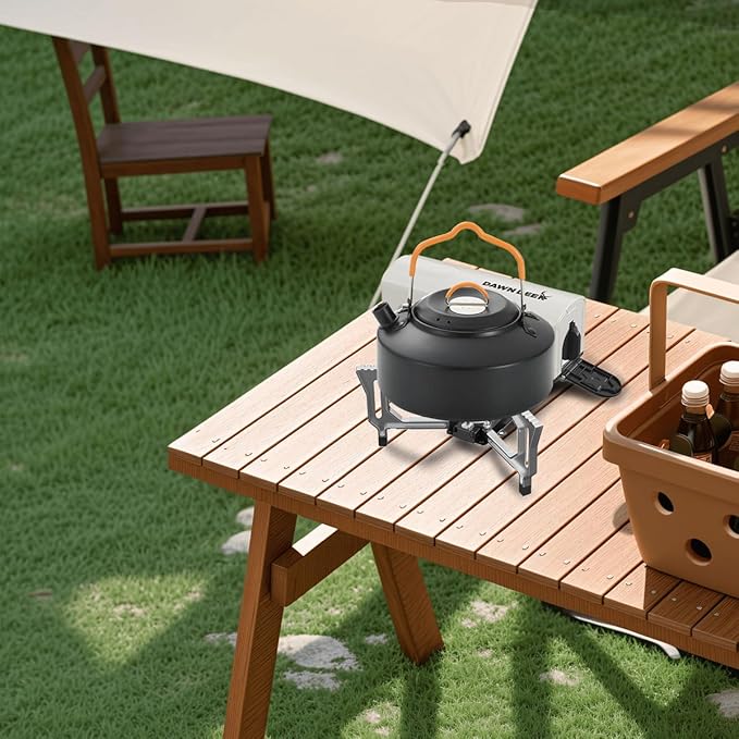 Portable Cassette Stove With Delicate Storage Bag, Foldable Camp Stove Compact Camping Stove, 2200W Folding Butane Gas Burner (White)