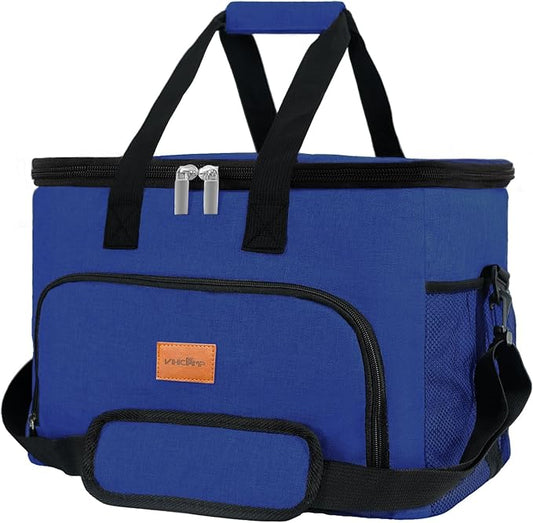 Portable Soft Cooler Bag - 24/60 Can Insulated Camping Cooler, Leakproof Collapsible Soft Sided Cooler for Drink, Suitable for Picnic, Beach, Outdoor, Lunch, Work, Ice Chest