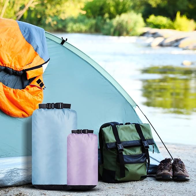 6 Pcs Waterproof Dry Bag Sack Lightweight Outdoor Dry Bags 35 L, 20 L, 15 L, 10 L, 5 L, 3 L Waterproof Boat Bag for Kayaking, Backpacking, Hiking, Camping Rafting (Macaron Color)