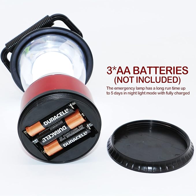 Camping Lantern Battery Powered Decorative Variable Power Retro Light, Adjustable Brightness Dimmable Camping Lamp for Hiking, Fishing, Repairing and Emergency Lighting 4 Pack (4)