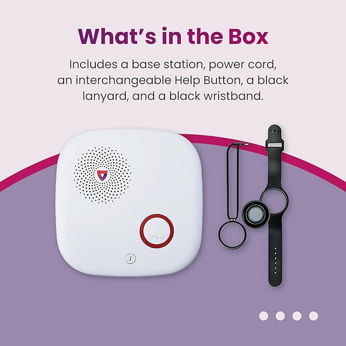 Medical Guardian MGHome Cellular | Medical Alert System for Seniors at Home, Caregiver Call Button | Fast, Reliable 4G Coverage & 24/7 Emergency Operator Care | Monthly Subscription Required