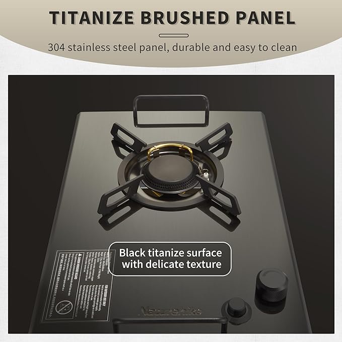 Naturehike Camping Gas Stove for IGT Table, Folding Isobutane Stove with Carry Bag, Portable Camp Stove for Outdoor Car Camping Cooking Tailgating