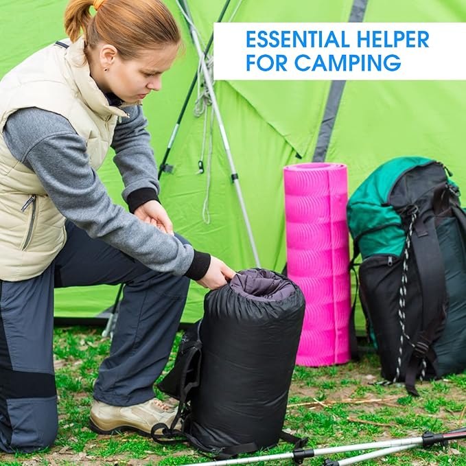 Macarrie 6 Pack Camping Sleeping Bags Bulk for Adults, 4 Season Cold Weather Sleeping Bag with Compression Sack Lightweight Waterproof Essential Gear for Backpacking Hiking Travel