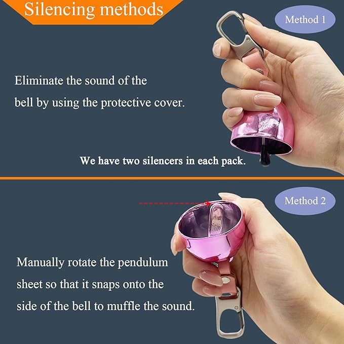 Loud Bear Bell with Silencer | Hiking Accessories | Emergency Whistle & Copper Bell for Hiking, Backpacking, Survival, Biking, Fishing, Climbing, Camping