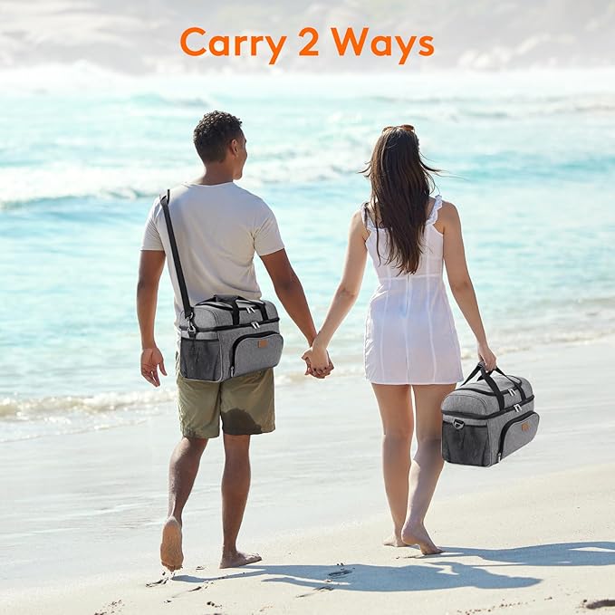 Lifewit Large Cooler Bag Insulated Lunch Bag Lightweight Portable Cool Bag Double Layer for Picnic, Beach, Work, Trip