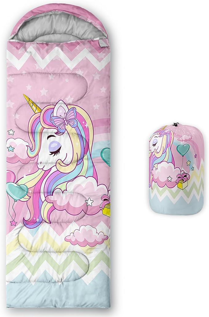 QOOMO Camping Sleeping Bags,3 Season Warm & Cool Weather,Lightweight,Waterproof Sleeping Bags for Adults & Kids,Traveling,and Outdoors,Camping Gear Equipment