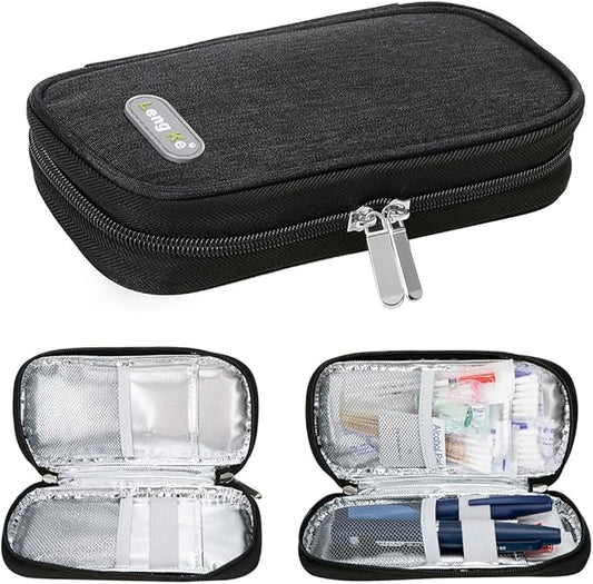 YOUSHARES Insulin Cooler Travel Case, Refrigerated Cooler Travel Case with 2 TSA Approved Ice Pack