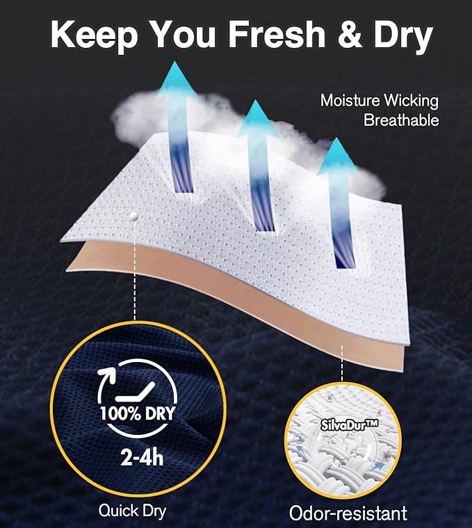 LAPASA Men's Quick Dry Travel Underwear, Terraversal Series Mesh Breathable Trunks/Boxer Briefs/Boxers (2 & 3 Packs)