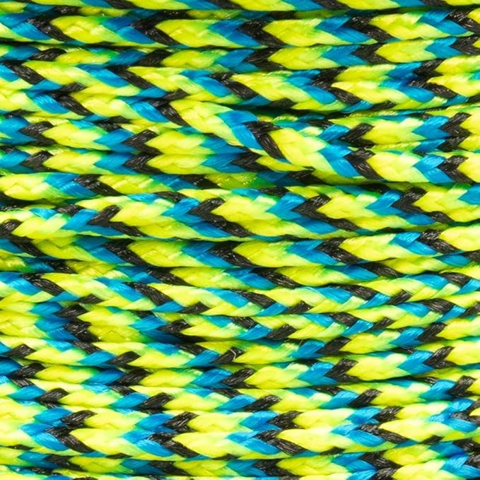 Paracord Planet Micro Paracord – Thin Braided Cord for Crafting, Fishing, and DIY Projects in 125 ft Spools – Aquatica
