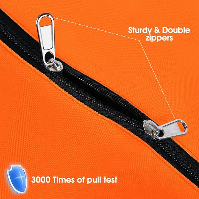 4 Pack Moving Bags Heavy Duty Extra Large 90L, College Packing Bags for Moving Clothes, Moving Supplies & Boxes with Zippers and Handles, Storage Bags Moving Totes Camping Essentials (Orange)