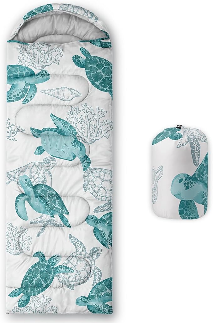 QOOMO Camping Sleeping Bags,3 Season Warm & Cool Weather,Lightweight,Waterproof Sleeping Bags for Adults & Kids,Traveling,and Outdoors,Camping Gear Equipment