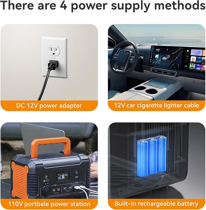 Portable Propane Water Heater for Camping Shower, Built-in 4000mAh Rechargeable Battery with Thermostatic Control and Overheating Protection, Tankless Water Heater for Outdoor Shower with Pump